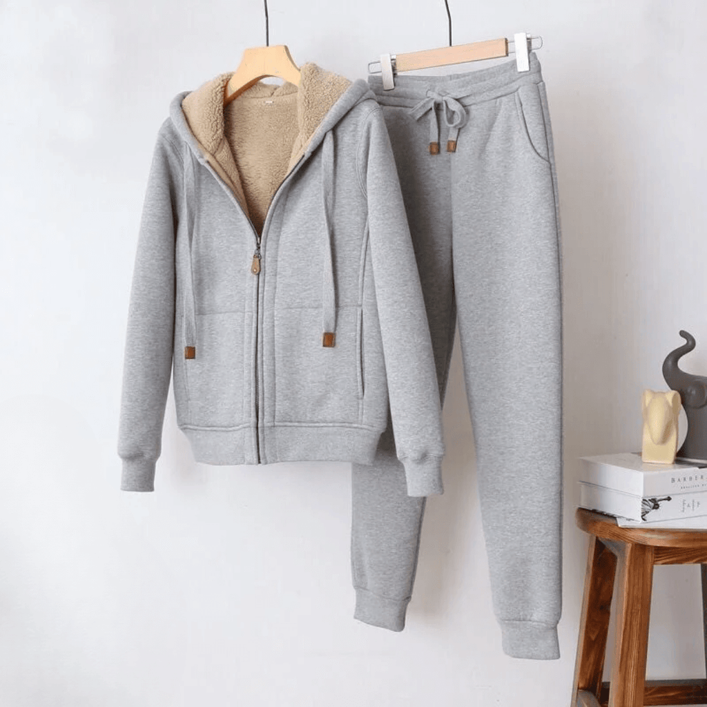 Conjunto de Moletom Peluciado - Inverno Quentinho