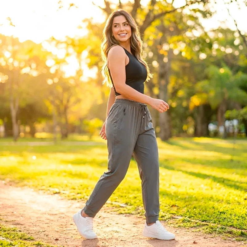 [Leve 3 Pague 2] Calça Feminina Ariel em Malha Seda Gelo (Conforto e Estilo do Dia a Dia!)
