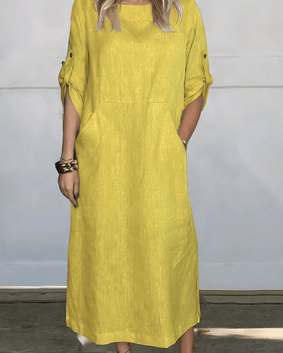 Vestido Casual Susan | Linho Puro - (Soltinho)