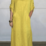 Vestido Casual Susan | Linho Puro - (Soltinho)